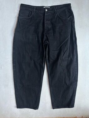 COS Mens Black Barrel Jeans